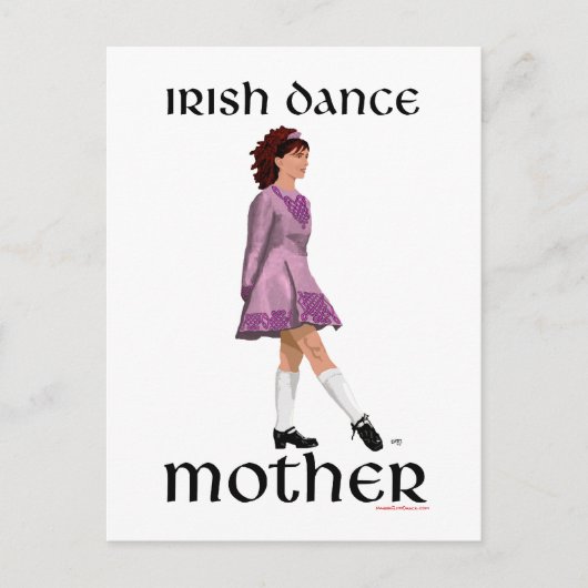 Carte Postale Danseuse Irlandaise - Mauve (Devant)