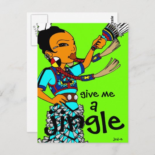Carte Postale Danseuse Jingle "Donne-Moi Un Jingle" (Devant / Derrière)