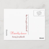 Carte Postale danseuse nénuphar (Dos)
