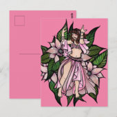 Carte Postale Danseuse orientale rose Shimmy (Devant / Derrière)