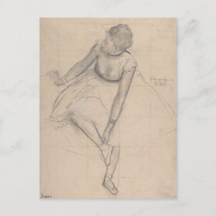 Carte Postale Danseuse Réglage De Sa Chaussure