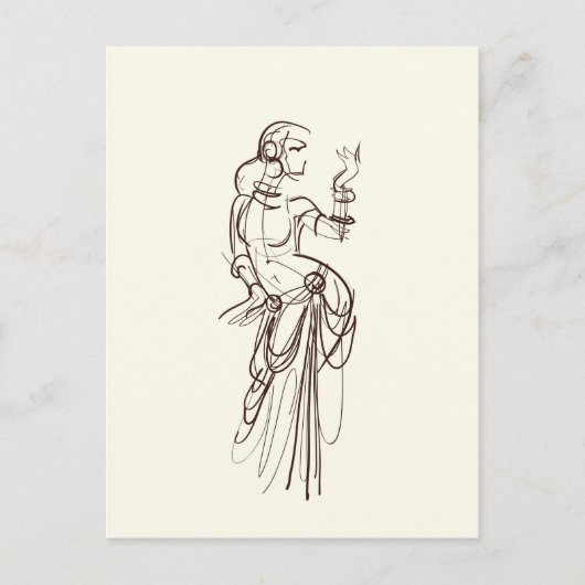 Carte Postale danseuse tzigane de fusion tribale (Devant)