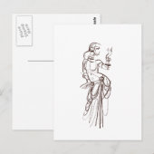 Carte Postale danseuse tzigane de fusion tribale (Devant / Derrière)