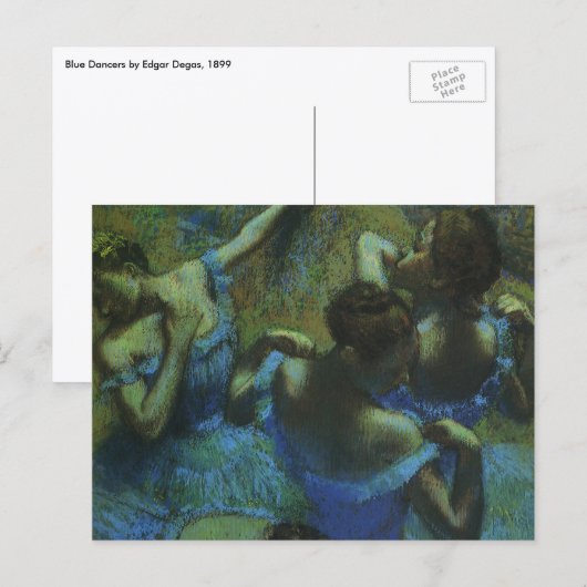 Carte Postale Danseuses bleues par Edgar Degas, Impressionnisme (Devant / Derrière)