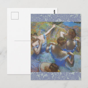 Carte Postale Danseuses bleues vintage d'Edgar Degas, Art de bal