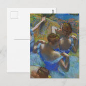 Carte Postale Danseuses de ballet bleu Edgar Degas (Devant / Derrière)