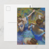 Carte Postale Danseuses de ballet bleues Edgar Degas (Devant / Derrière)