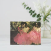 Carte postale Danseuses en rose d'Edgar Degas (Debout devant)