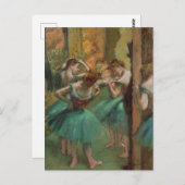 Carte Postale Danseuses, Pink and Green Edgar Degas (Devant / Derrière)