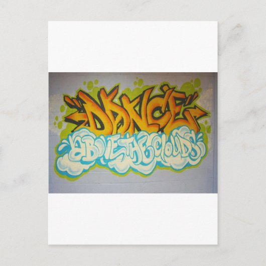 Carte Postale Dansez au-dessus du Graffiti Clouds (Devant)
