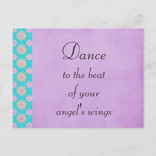 Carte Postale Dansez au rythme de vos Anges Ailes (Devant)