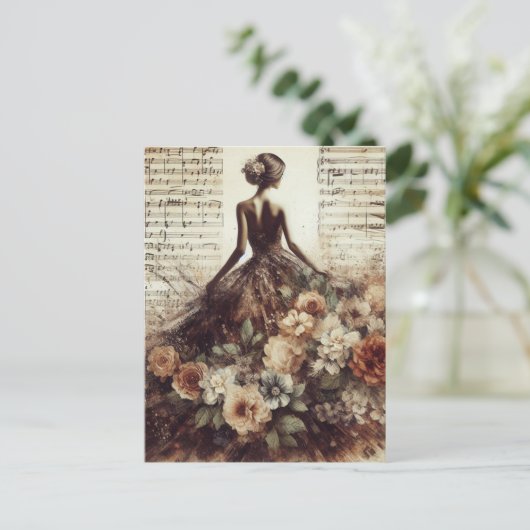 Carte Postale Dansez sur la musique Collage multimédia mixte (Debout devant)