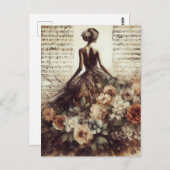 Carte Postale Dansez sur la musique Collage multimédia mixte (Devant / Derrière)