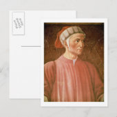 Carte Postale Dante Alighieri (1265-1321) détail de son buste, f (Devant / Derrière)