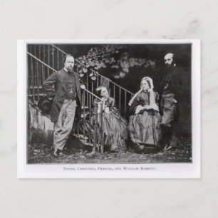 Carte Postale Dante, Christina, Frances et William Rossetti