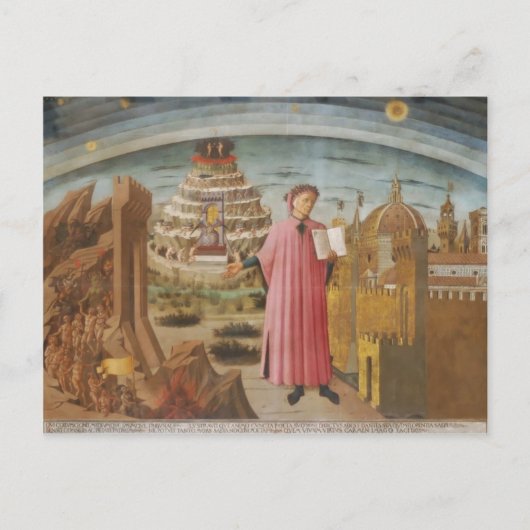 Carte Postale Dante & Divine Comedy Accessoires d'art vintage (Devant)