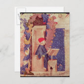 Carte Postale Dante écrit "La Divine Comédie" (Devant / Derrière)