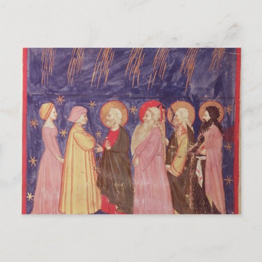 Carte Postale Dante et Béatrice avec les Saints du Paradis (Devant)
