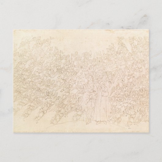 Carte Postale Dante et Béatrice, de Dante's `Divine (Devant)