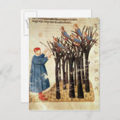 Carte Postale Dante et les âmes transformées en oiseaux (Devant / Derrière)