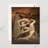 Carte Postale Dante et Virgil Bouguereau Art Vintage (Devant / Derrière)