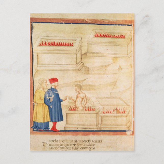 Carte Postale Dante et Virgil découvrent le compte Ugolino (Devant)