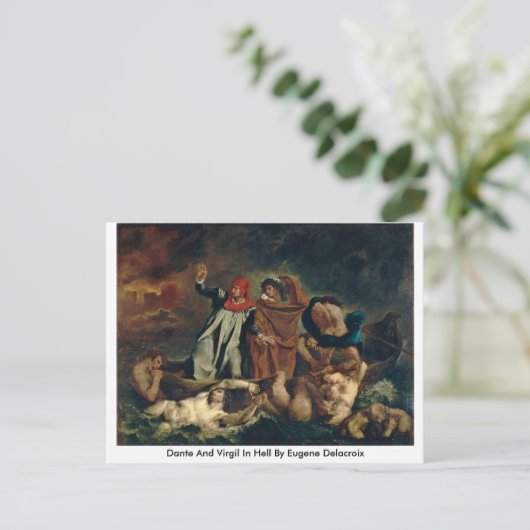 Carte Postale Dante Et Virgile En Enfer Par Eugene Delacroix (Debout devant)