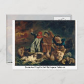 Carte Postale Dante Et Virgile En Enfer Par Eugene Delacroix (Devant / Derrière)