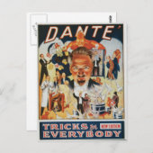 Carte Postale Dante Magicien Vintage Publicité (Devant / Derrière)