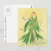 Carte Postale Danu - Déesse du Printemps (Devant / Derrière)