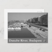 Carte Postale Danube, Budapest, Hongrie (Devant / Derrière)