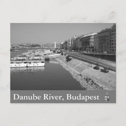 Carte Postale Danube, Budapest, Hongrie (Devant)