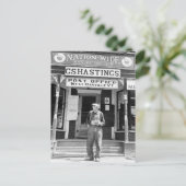 Carte Postale Danville occidental, VT, bureau de poste, les (Debout devant)