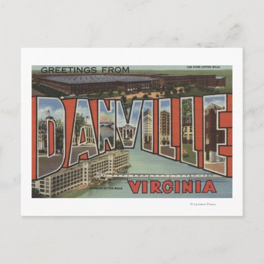 Carte Postale Danville, Virginie - Scènes de grandes lettres (Devant)