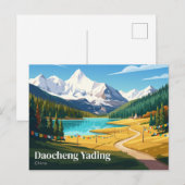Carte Postale Daocheng Yading Chine (Devant / Derrière)