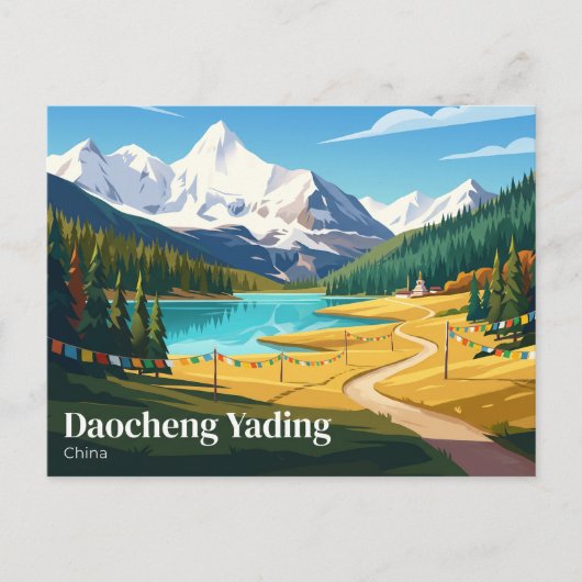 Carte Postale Daocheng Yading Chine (Devant)