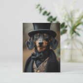 Carte Postale Dapper Dachshund dans l'élégante cour victorienne (Debout devant)