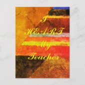 Carte postale d'appréciation "I Heart My Teacher" (Devant)