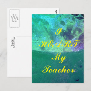 Carte postale d'appréciation "I Heart My Teacher"