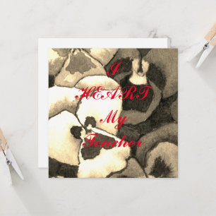 Carte postale d'appréciation "I Heart My Teacher"