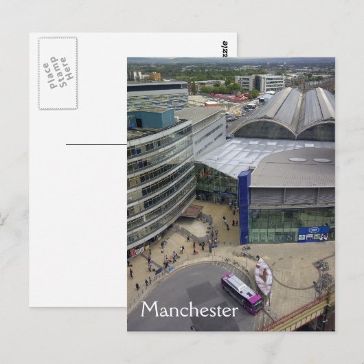 Carte postale d'approche station (Devant / Derrière)