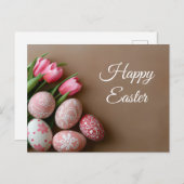 Carte postale d'Aquarell Oster avec oeufs de Pâque (Devant / Derrière)