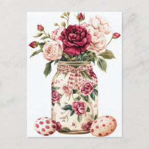 Carte postale d'Aquarell Oster avec oeufs de Pâque