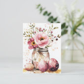 Carte postale d'Aquarell Oster avec oeufs de Pâque (Debout devant)