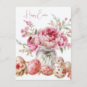 Carte postale d'Aquarell Oster avec oeufs de Pâque