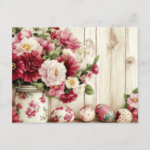 Carte postale d'Aquarell Oster avec oeufs de Pâque