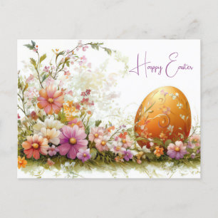 Carte postale d'Aquarell Oster colorée avec fleurs
