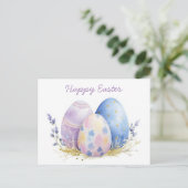 Carte postale d'Aquarell Oster colorée avec fleurs (Debout devant)