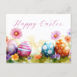 Carte postale d'Aquarell Oster colorée avec fleurs
