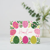 Carte postale d'Aquarell Oster colorée avec fleurs (Debout devant)